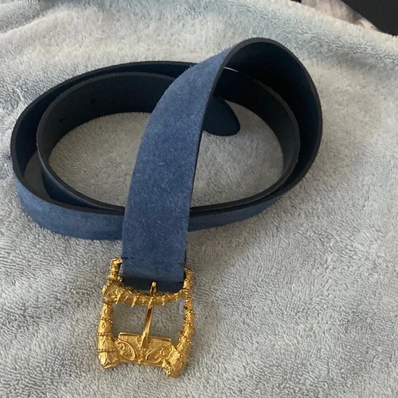 martina mori | Accessories | Italian Suede Belt With Gold  display picture 1